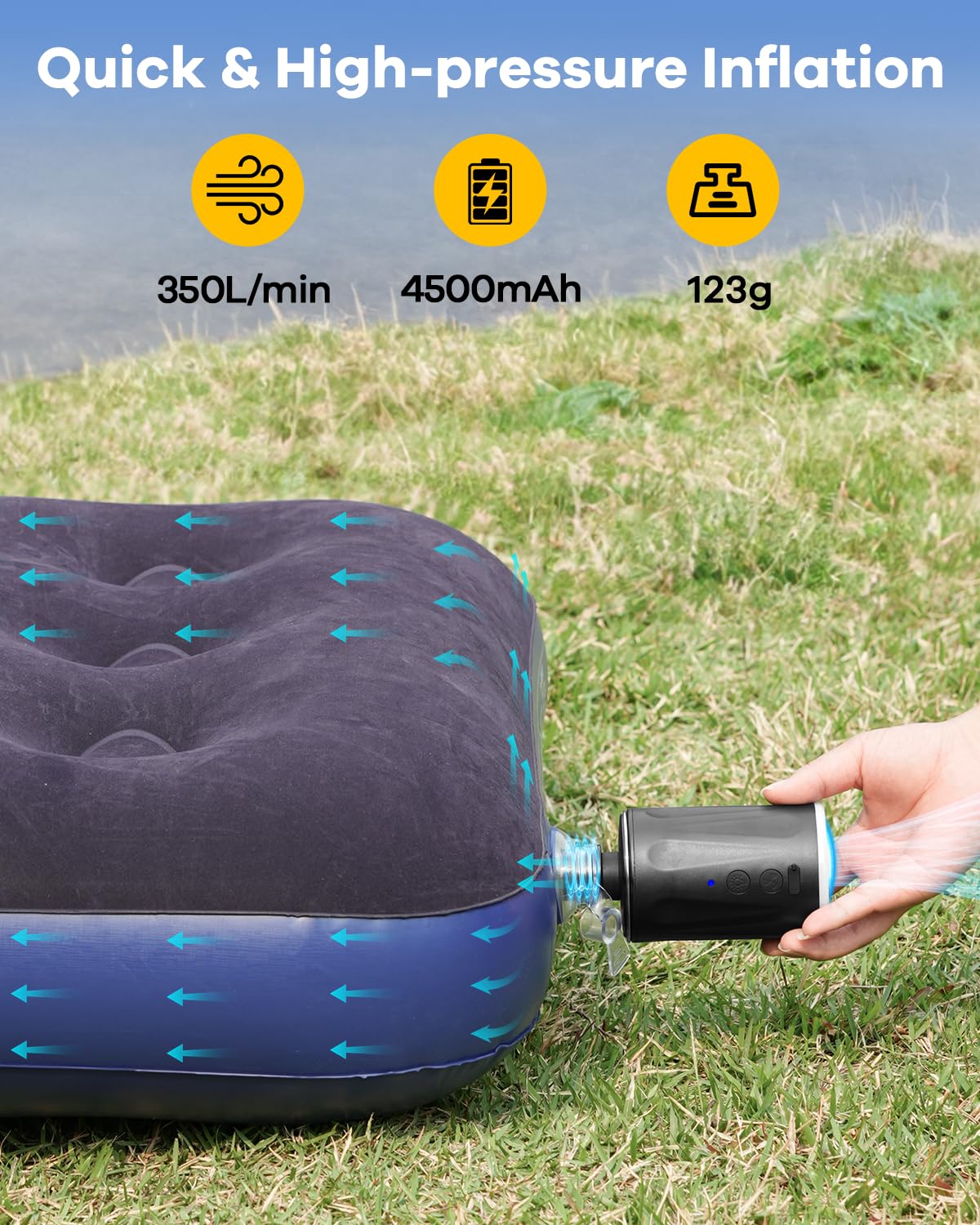 Amazon.co.jp: ZHENGXOO 空気注入式電動エアポンプ エアマットレス